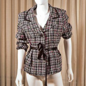 Medium Pink And Black Studi I Coat